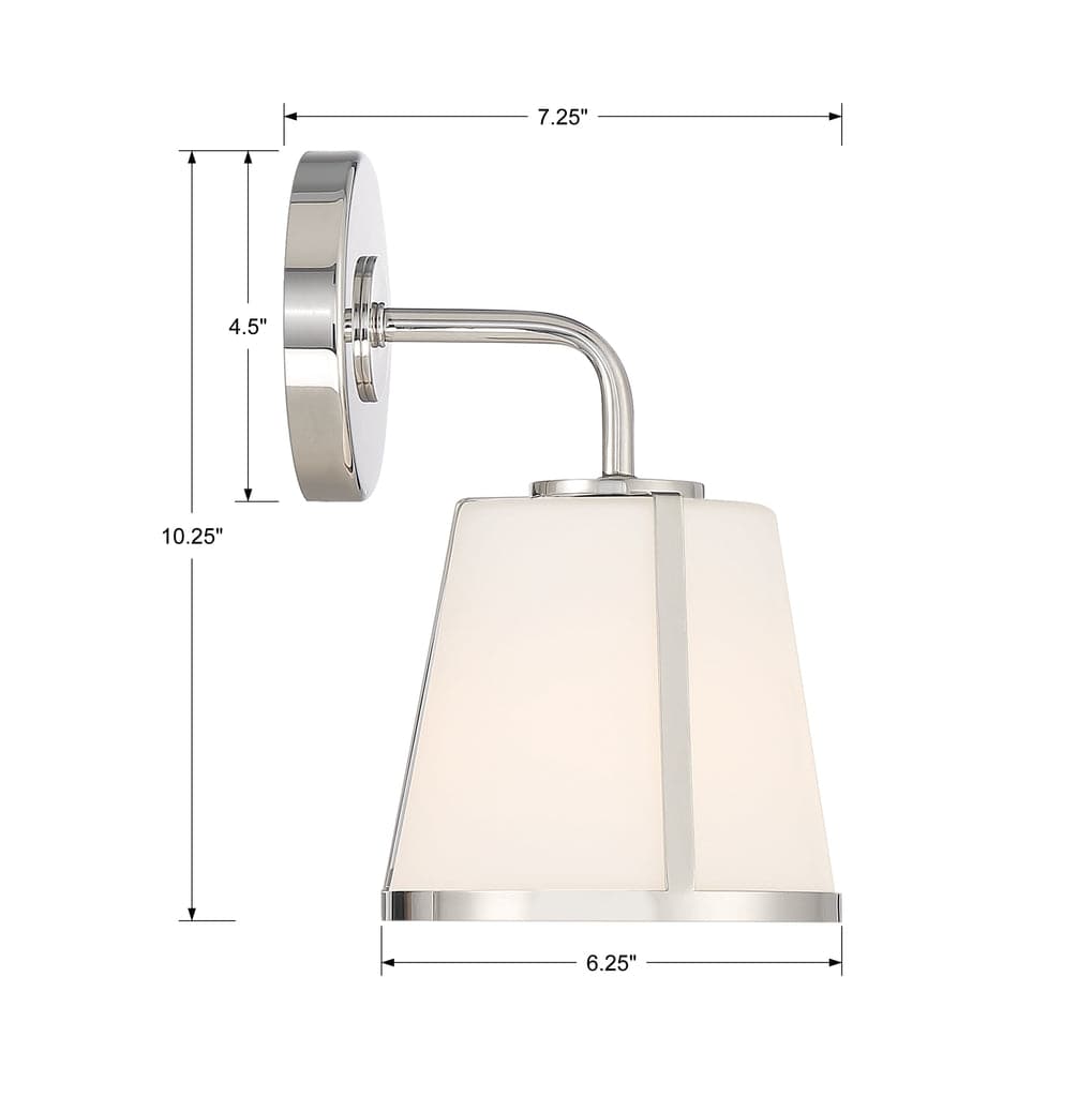 Fulton 1 Light Wall Mount-Crystorama Lighting Company-CRYSTO-FUL-911-BK-Wall LightingBlack-6-France and Son