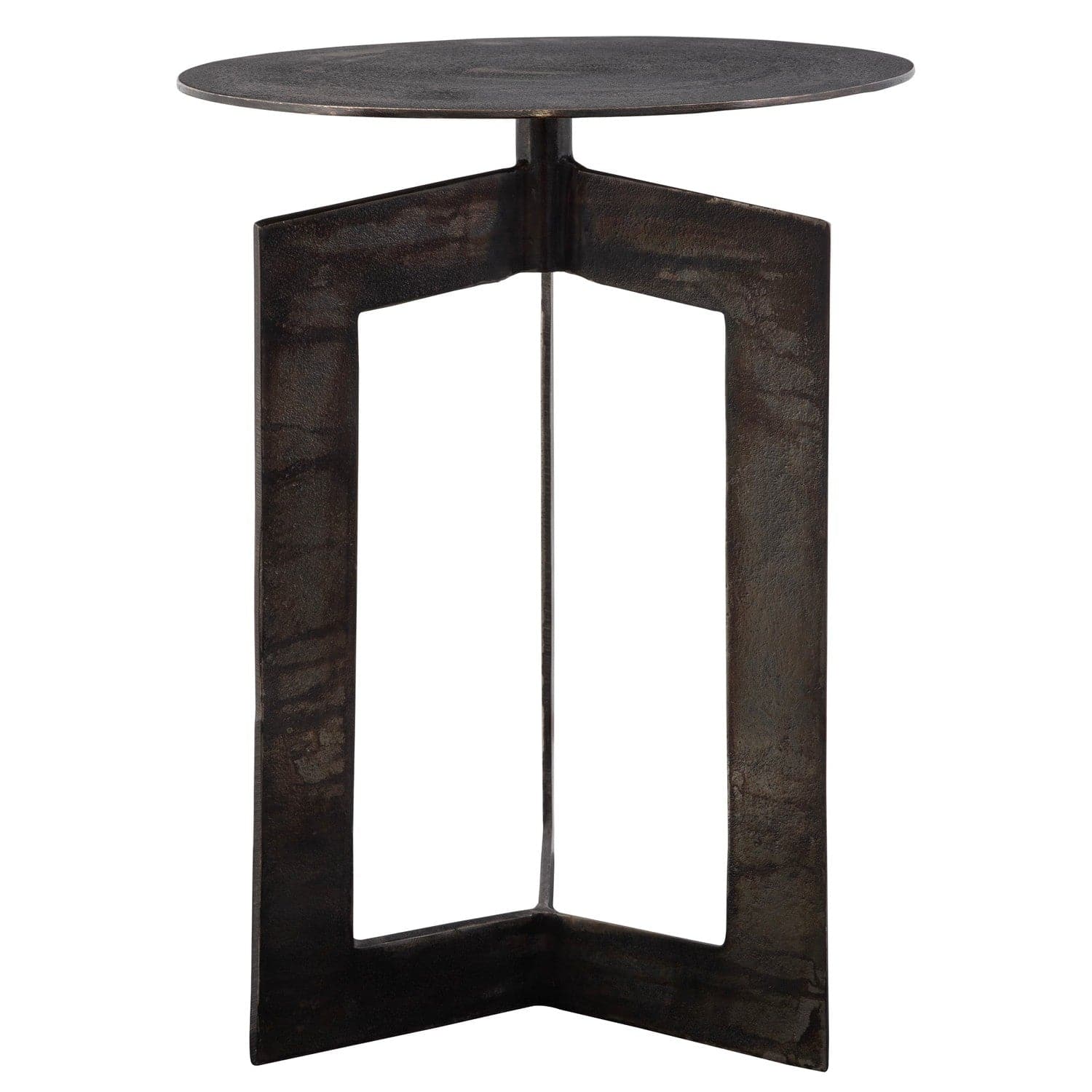 Deltoid Gunmetal Accent Table-Uttermost-UTTM-22995-Side Tables-1-France and Son