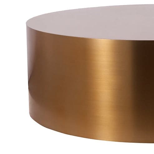 Milo Brass Drum Coffee Table - Round-France & Son-FVT149BRASS-Coffee Tables-4-France and Son