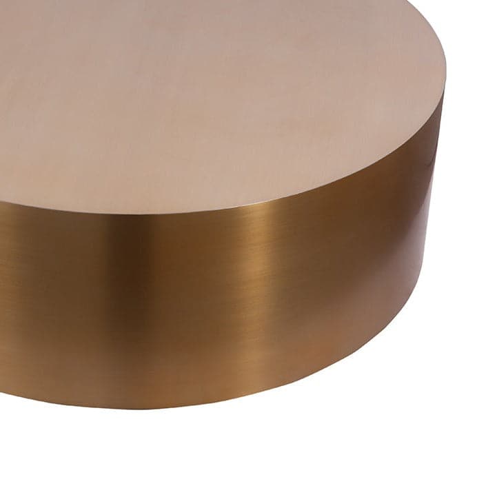 Milo Brass Drum Coffee Table - Round-France & Son-FVT149BRASS-Coffee Tables-3-France and Son