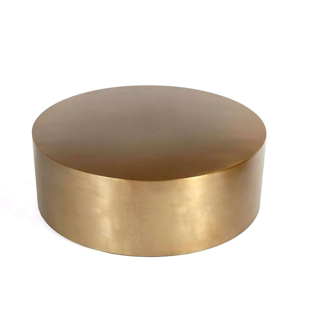 Milo Brass Drum Coffee Table - Round-France & Son-FVT149BRASS-Coffee Tables-2-France and Son