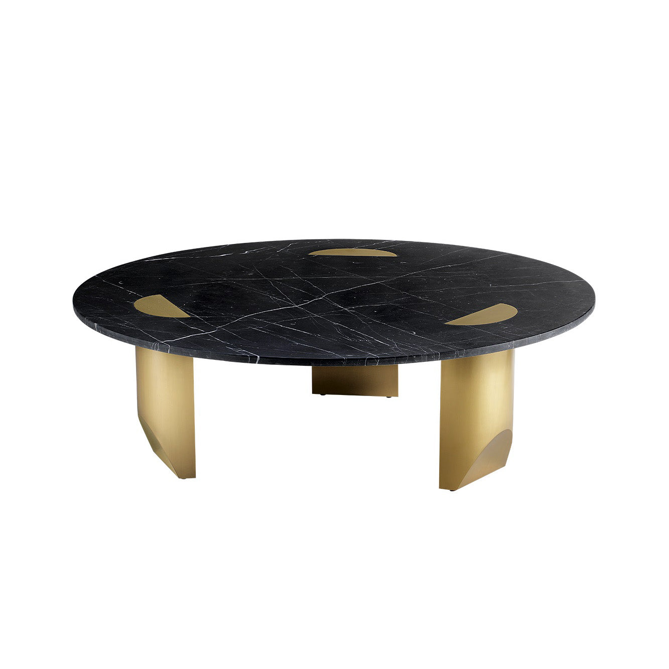 Patrina Carrara Marble Coffee Table-France & Son-FVT720MBLK-Coffee TablesBlack-6-France and Son