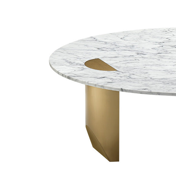 Patrina Carrara Marble Coffee Table-France & Son-FVT720MWHT-Coffee Tables-2-France and Son