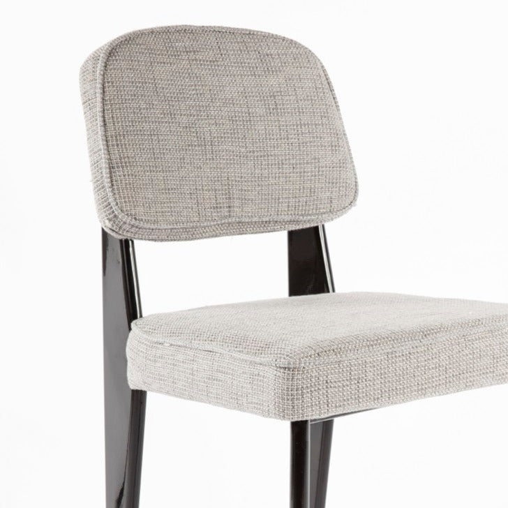 Mid Century Upholstered Dining Chair-France & Son-FXC595GREY-Dining Chairs-3-France and Son