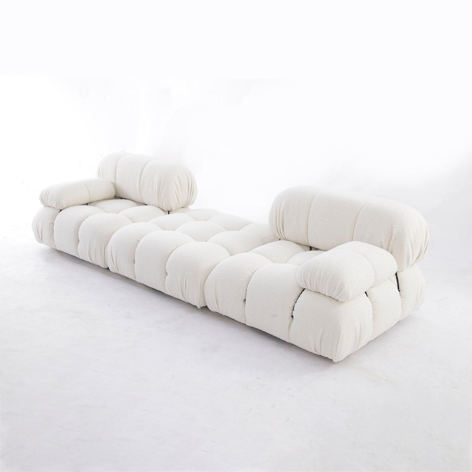 Bellini Sectional Sofa Set-France & Son-FYS076OWHT-ARM-ARM-OTT-Sectionals2pc + Ottoman-Off White Boucle-4-France and Son