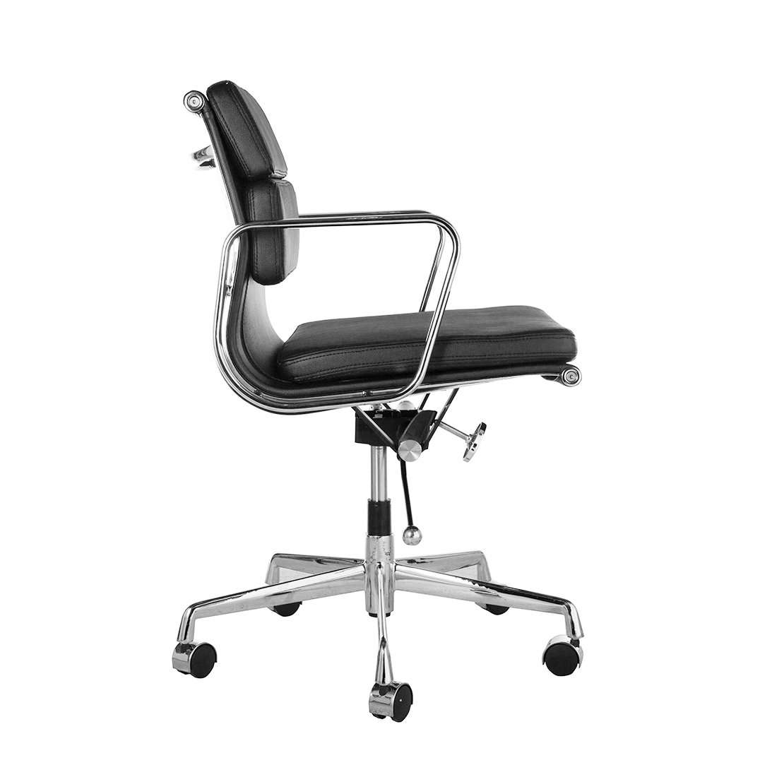 Darko Leather Office Chair - Black-FAS REPRO-FZC1023BLK-Task Chairs-3-France and Son