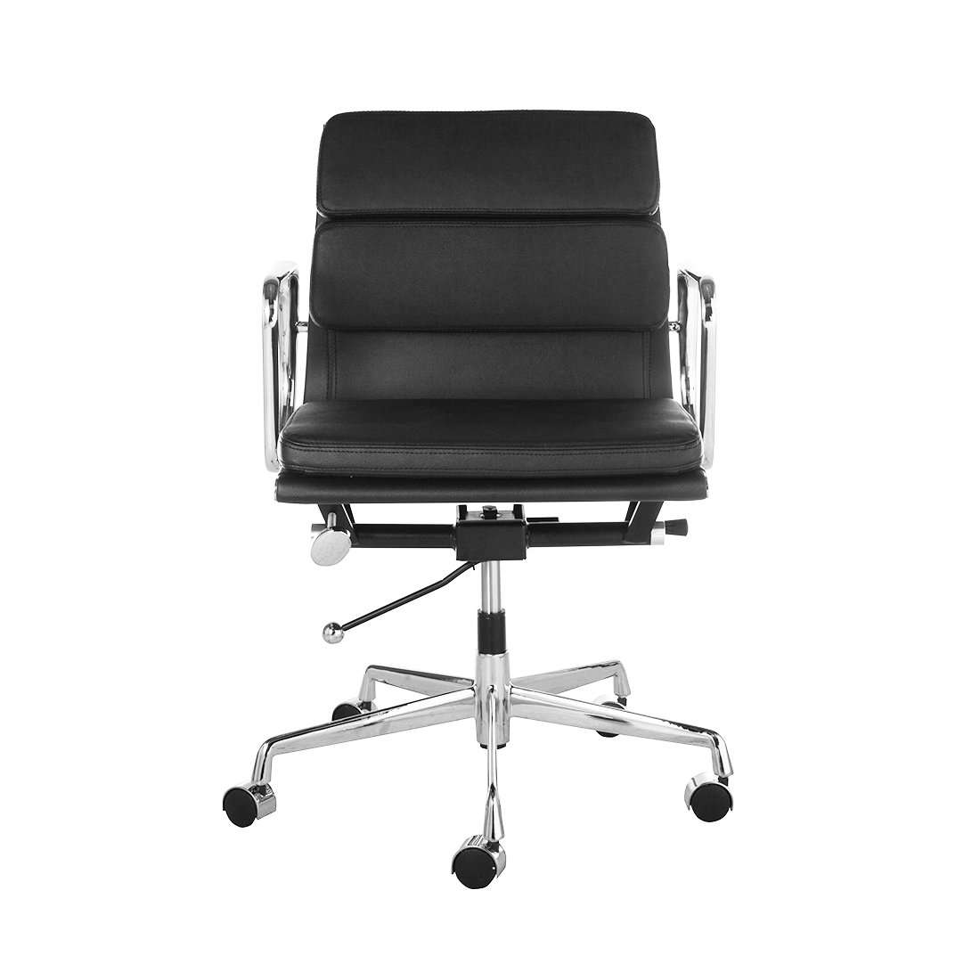 Darko Leather Office Chair - Black-FAS REPRO-FZC1023BLK-Task Chairs-2-France and Son