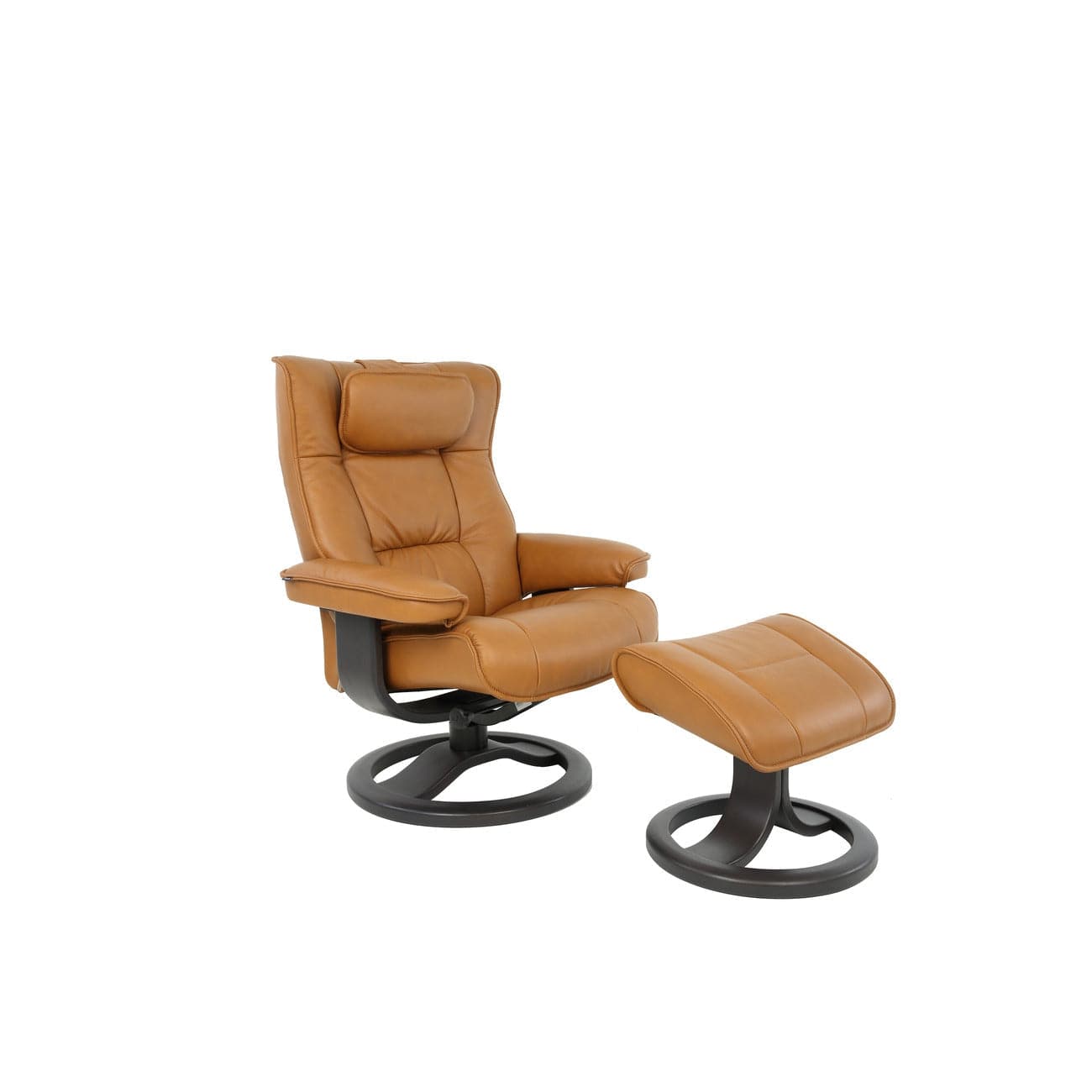 Regent R Large Recliner with Footstool-Fjords-FJORDS-116UPI-545-Lounge ChairsAL Vintage Cognac-2-France and Son