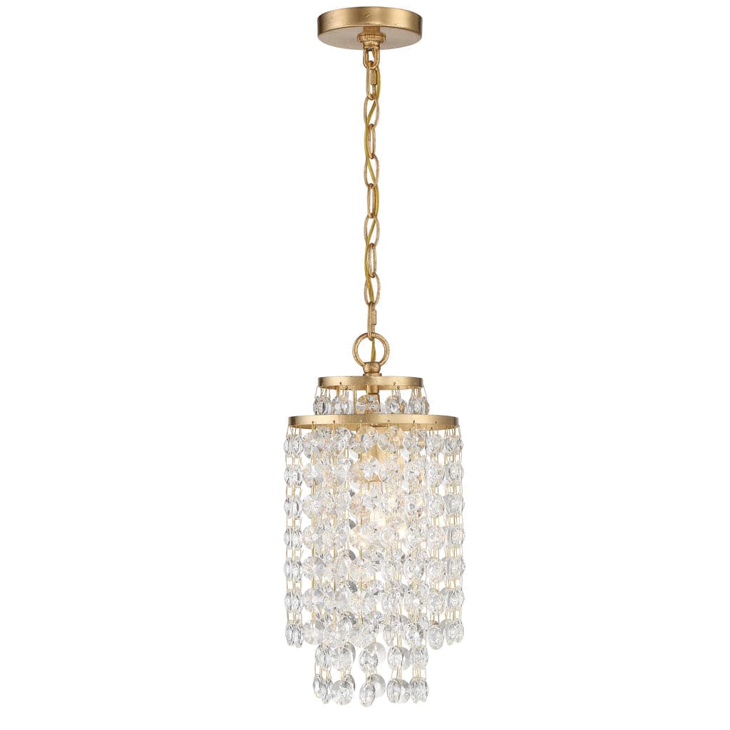 Gabrielle 1 Light Chandelier-Crystorama Lighting Company-CRYSTO-GAB-B7301-GA-ChandeliersAntique Gold-1-France and Son