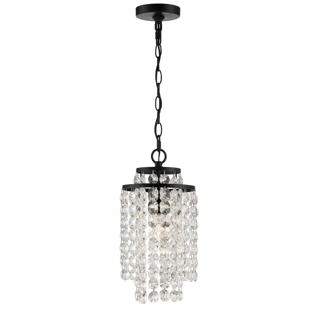 Gabrielle 1 Light Chandelier-Crystorama Lighting Company-CRYSTO-GAB-B7301-MK-ChandeliersMatte Black-2-France and Son