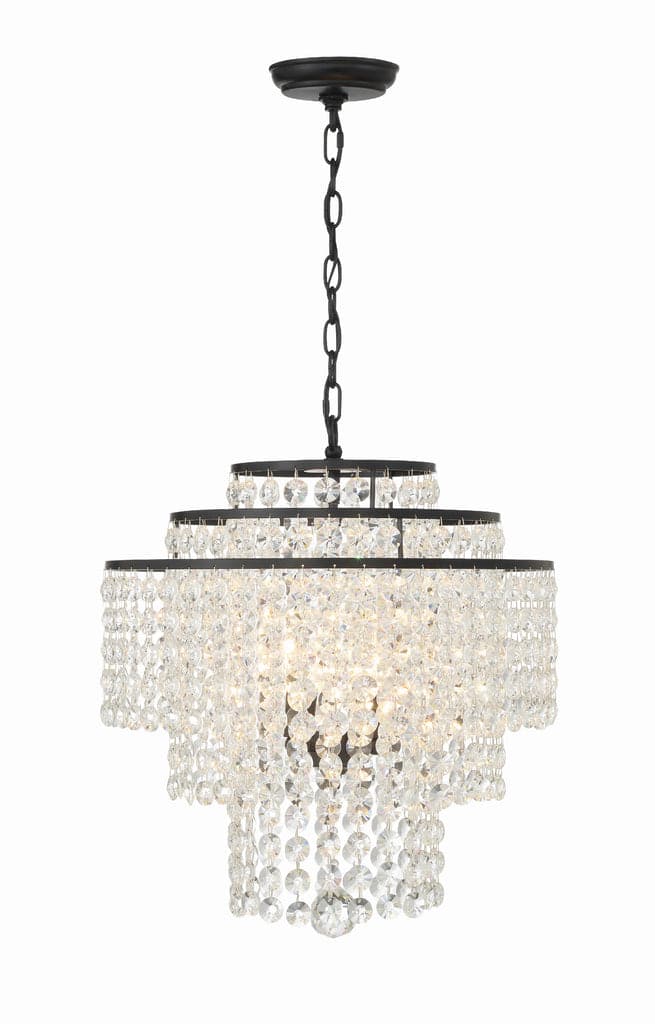 Gabrielle 4 Light Chandelier-Crystorama Lighting Company-CRYSTO-GAB-B7304-MK-ChandeliersMatte Black-2-France and Son