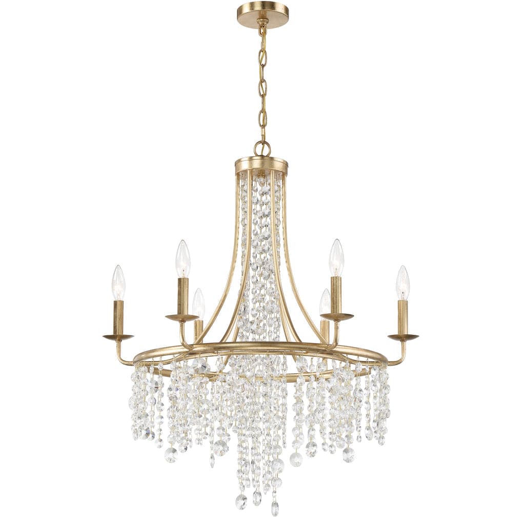 Gabrielle 6 Light Chandelier-Crystorama Lighting Company-CRYSTO-GAB-B7306-GA-Chandeliers-1-France and Son