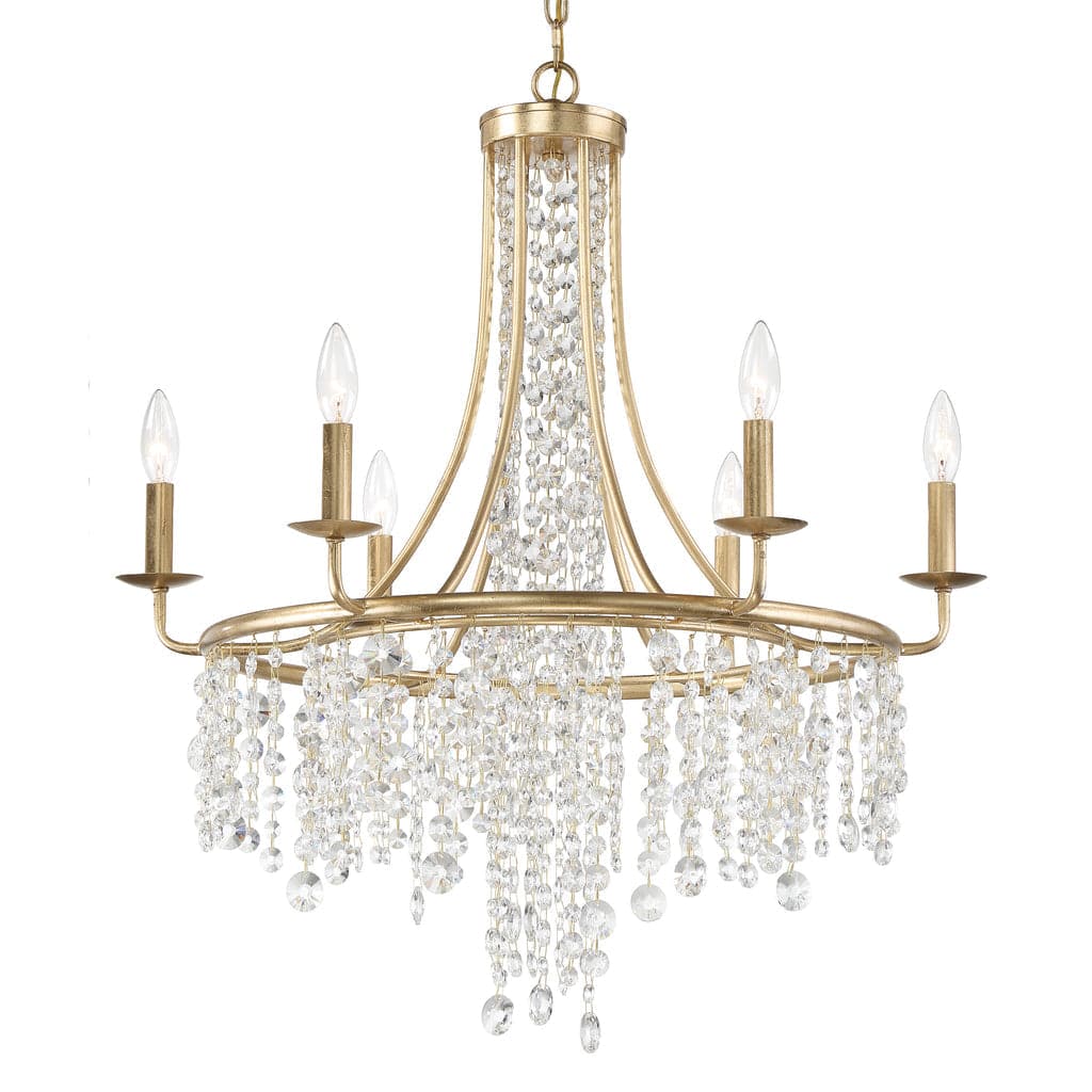 Gabrielle 6 Light Chandelier-Crystorama Lighting Company-CRYSTO-GAB-B7306-GA-Chandeliers-3-France and Son