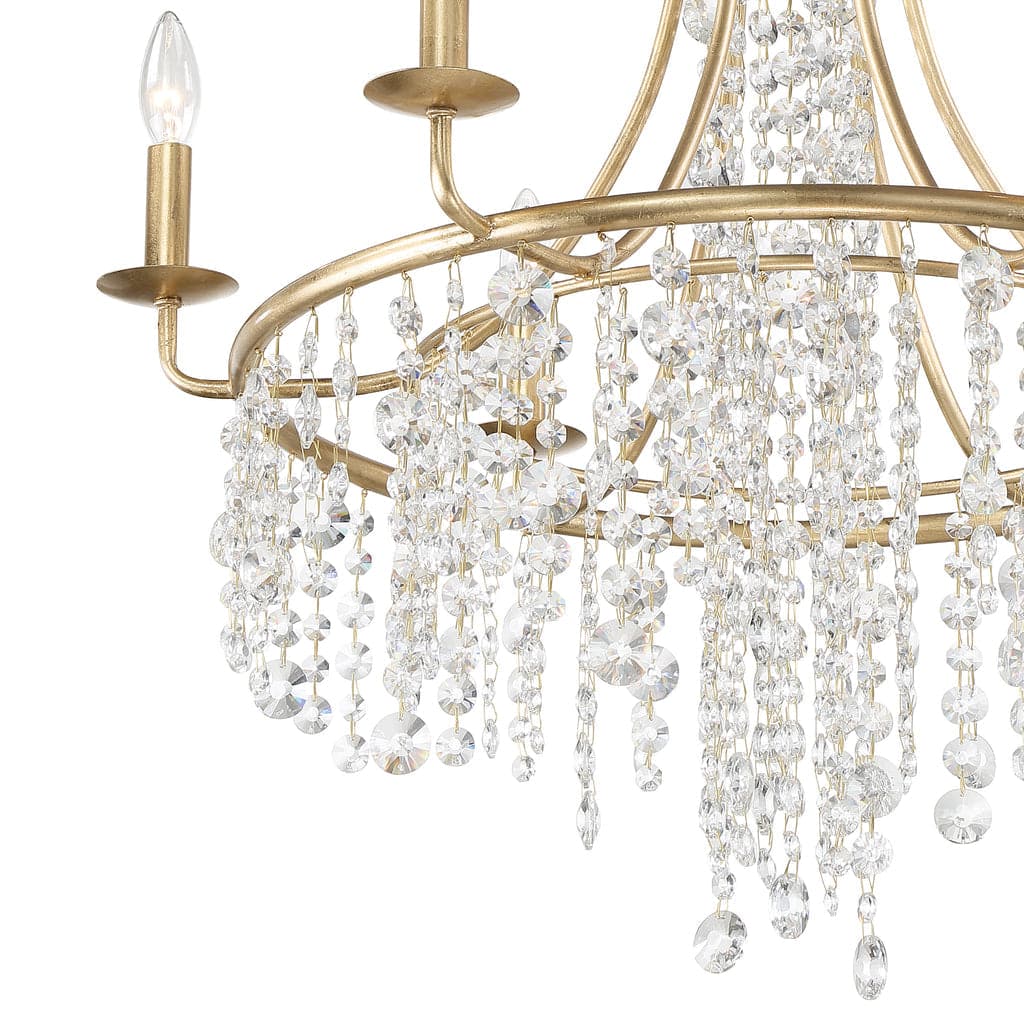 Gabrielle 6 Light Chandelier-Crystorama Lighting Company-CRYSTO-GAB-B7306-GA-Chandeliers-6-France and Son