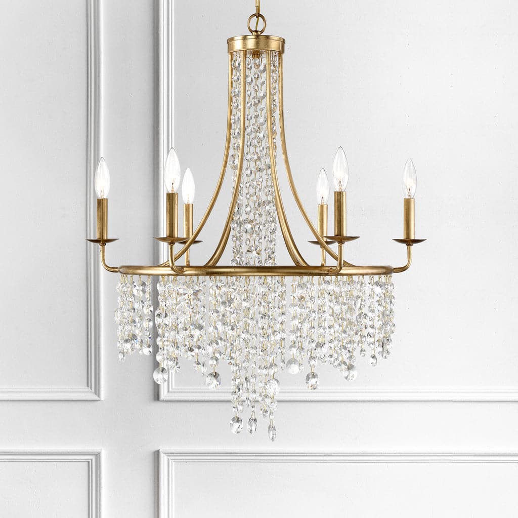 Gabrielle 6 Light Chandelier-Crystorama Lighting Company-CRYSTO-GAB-B7306-GA-Chandeliers-2-France and Son