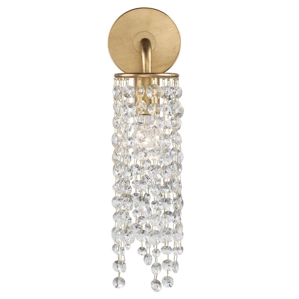 Gabrielle 1 Light Wall Mount-Crystorama Lighting Company-CRYSTO-GAB-B7311-GA-Bathroom LightingAntique Gold-1-France and Son