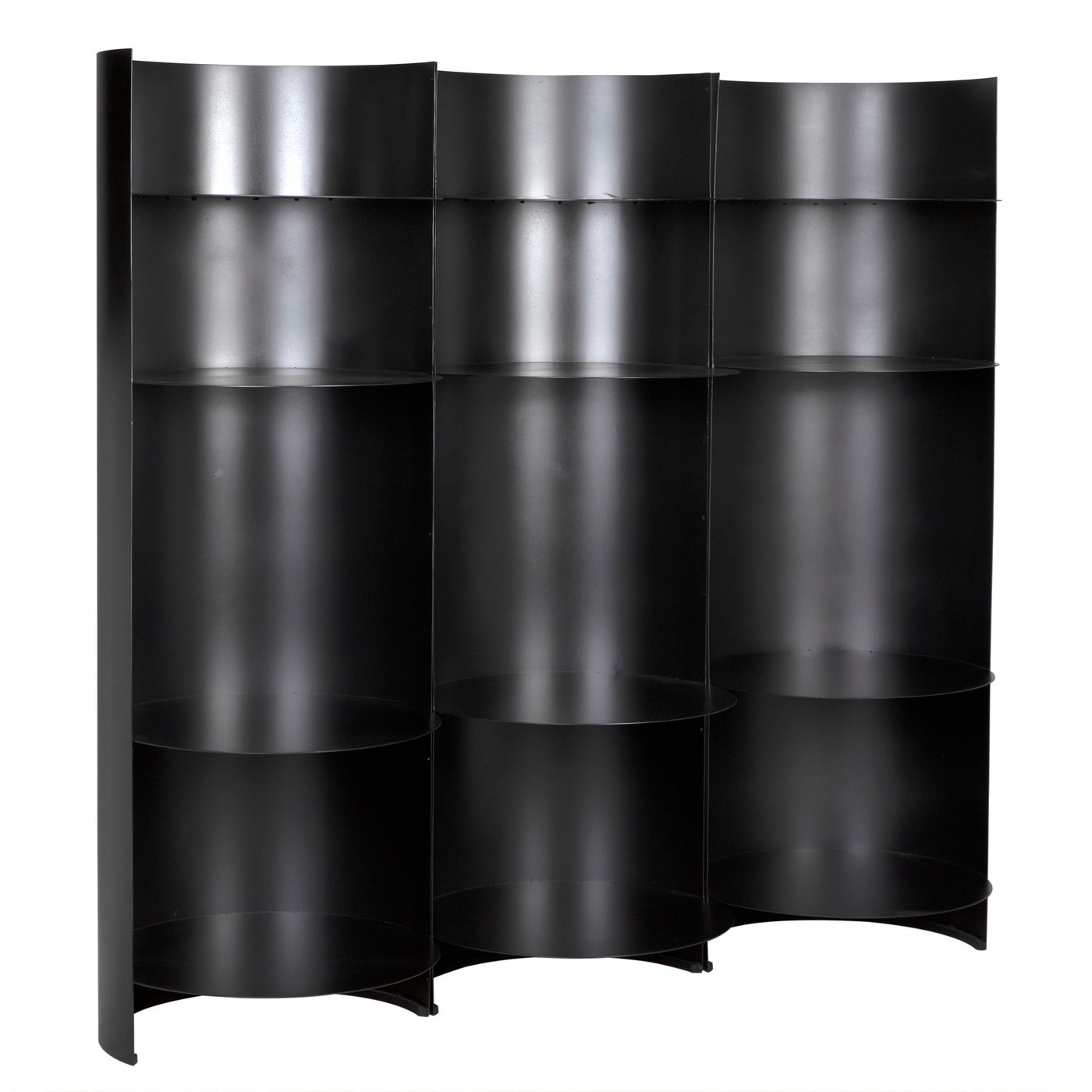 Fassbender Bookcase Set/3-Noir-NOIR-GBCS260MTB-3-Bookcases & Cabinets-1-France and Son