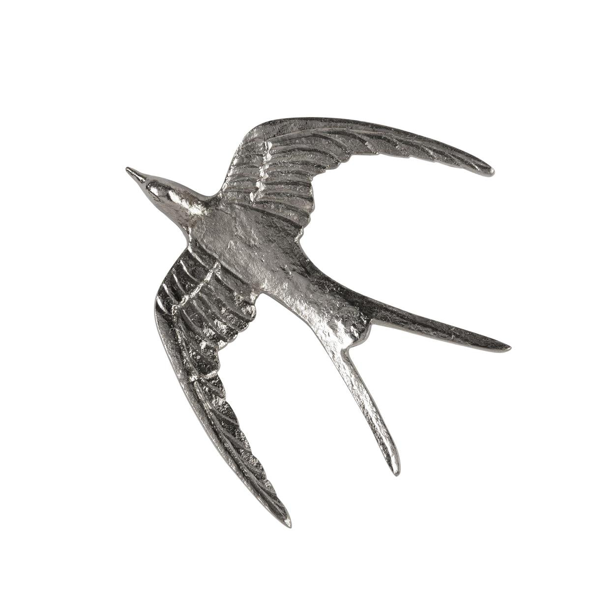 Set Of Three Nickel Birds In Flight