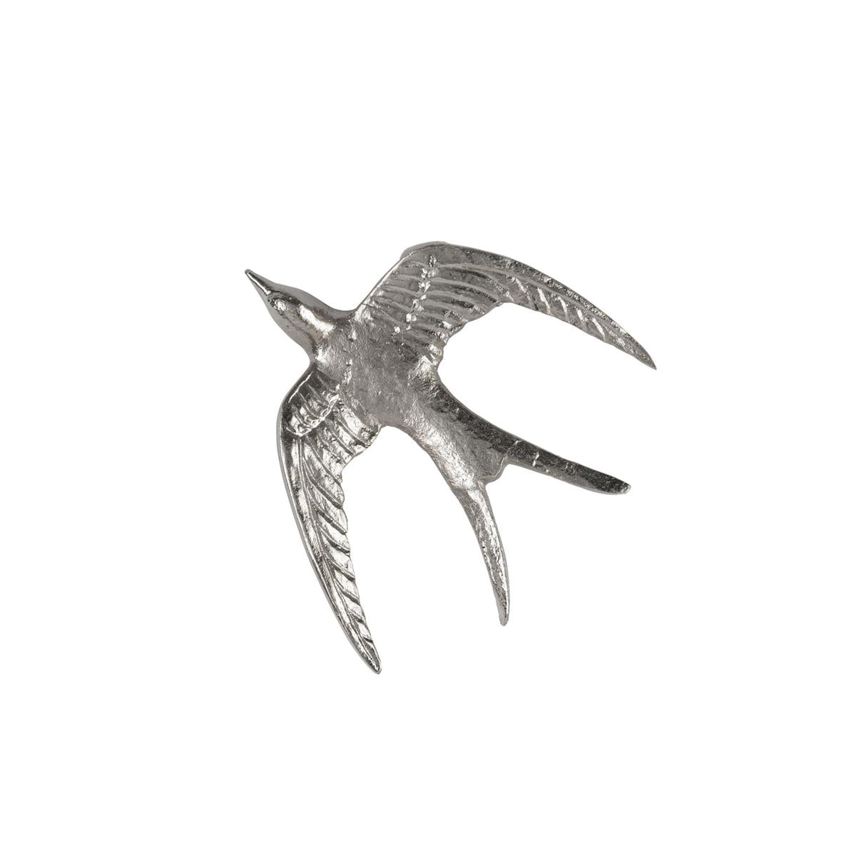 Set Of Three Nickel Birds In Flight