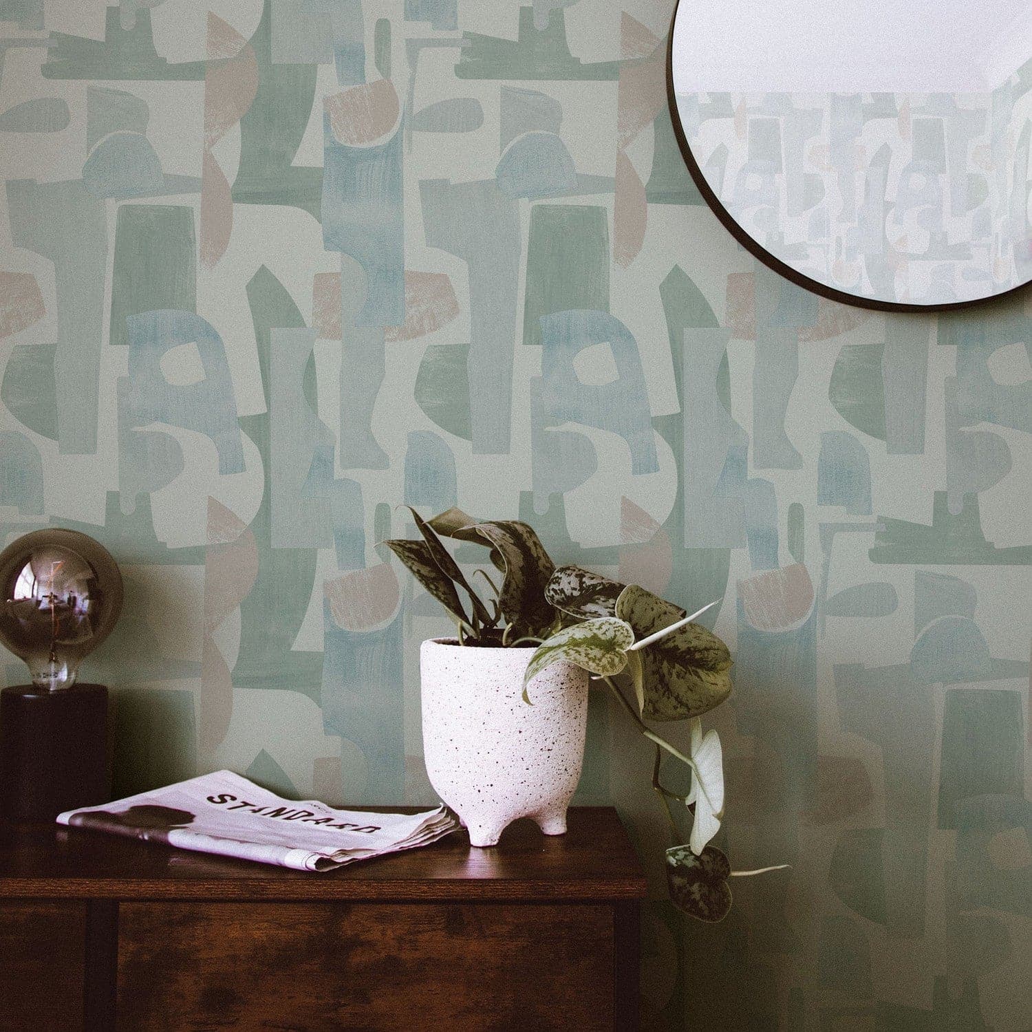 Geo Composition Peel And Stick Wallpaper-Tempaper & Co.-Tempaper-GC15104-Wall PaperCoastal Blue & Cedar-16-France and Son