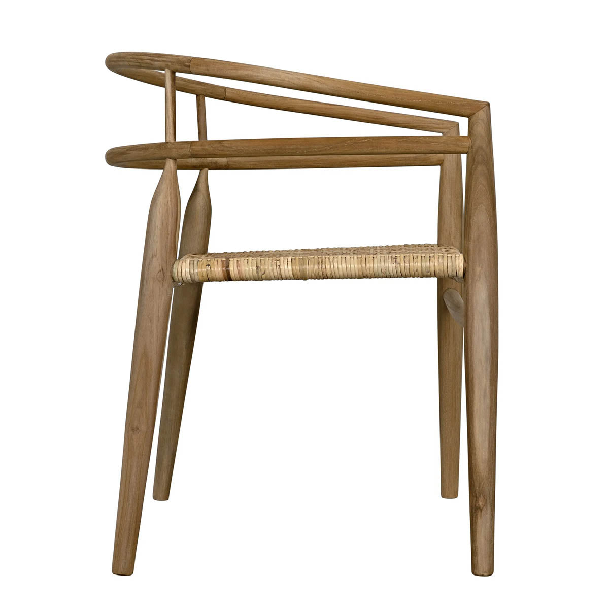 Finley Teak Arm Chair with Cane Seat