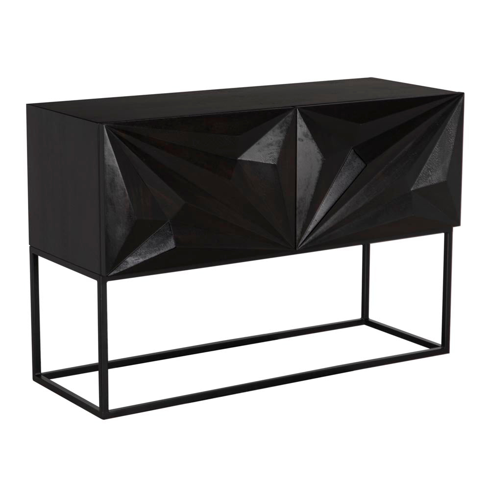 Alternate view of Zurich 48" Console, Ebony Walnut in black and ebony.