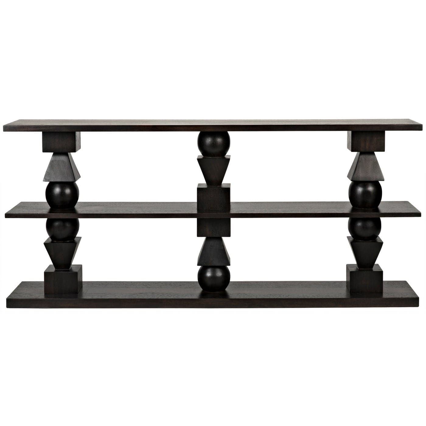 Lyra Console - Ebony Walnut-Noir-NOIR-GCON346EB-Console Tables-1-France and Son