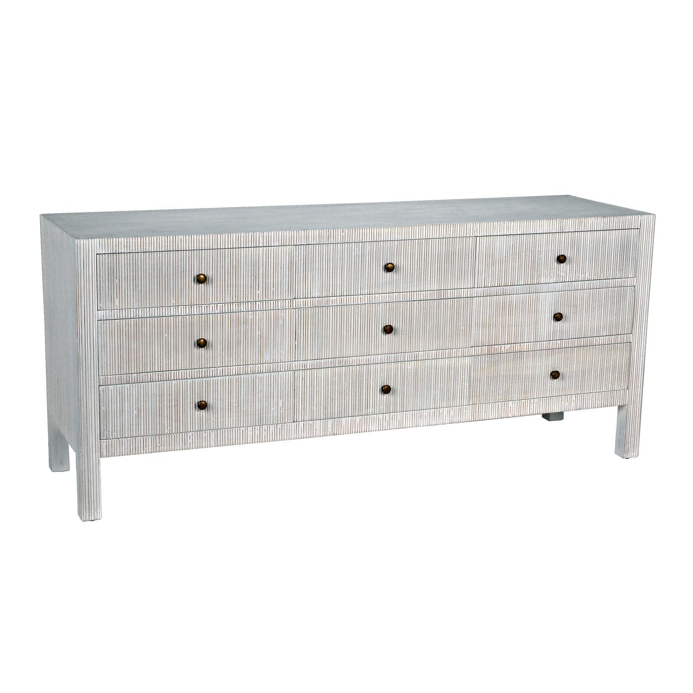 Conrad 9 Drawer Dresser - White-Noir-NOIR-GDRE222WH-Dressers-1-France and Son