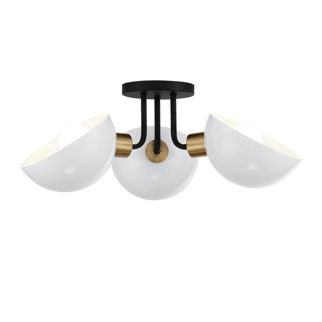 Gigi 3 Light Ceiling Mount-Crystorama Lighting Company-CRYSTO-GIG-810-BK-AG-Flush Mounts-1-France and Son