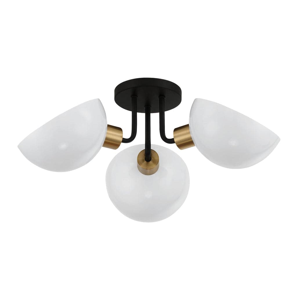 Gigi 3 Light Ceiling Mount-Crystorama Lighting Company-CRYSTO-GIG-810-BK-AG-Flush Mounts-2-France and Son