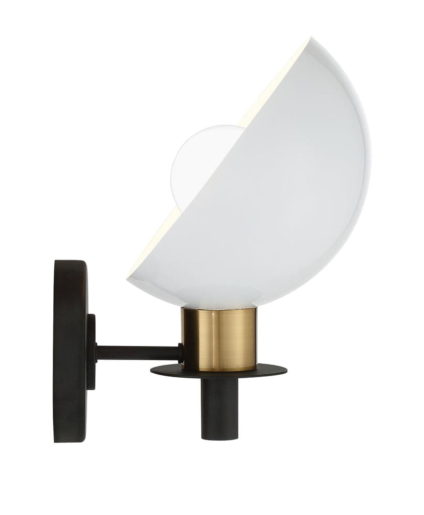 Gigi 1 Light Wall Mount-Crystorama Lighting Company-CRYSTO-GIG-811-BK-AG-Wall Lighting-3-France and Son