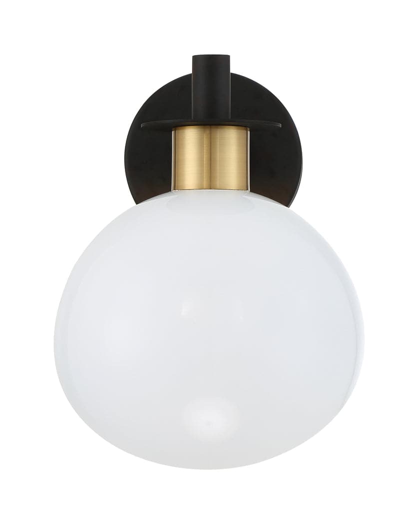 Gigi 1 Light Wall Mount-Crystorama Lighting Company-CRYSTO-GIG-811-BK-AG-Wall Lighting-4-France and Son