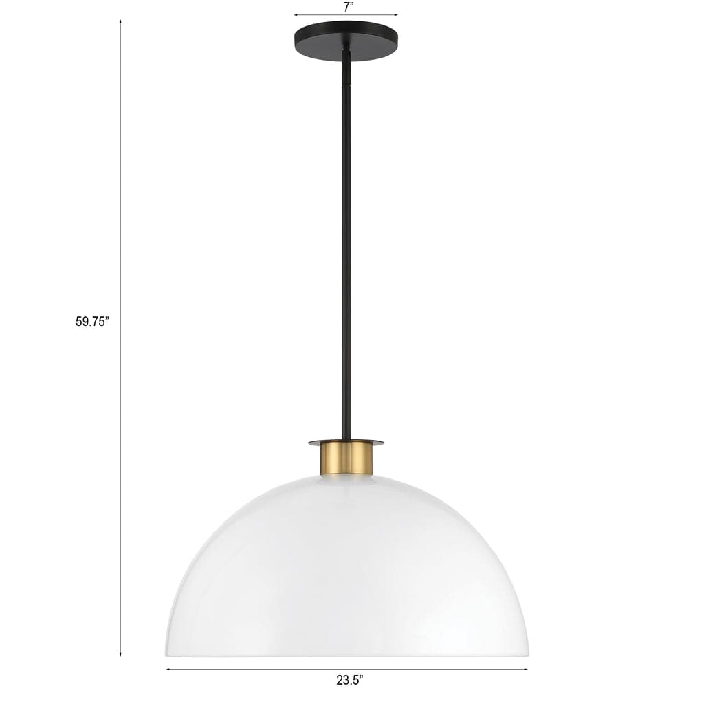 Gigi 1 Light Pendant-Crystorama Lighting Company-CRYSTO-GIG-815-BK-AG-Pendants-3-France and Son