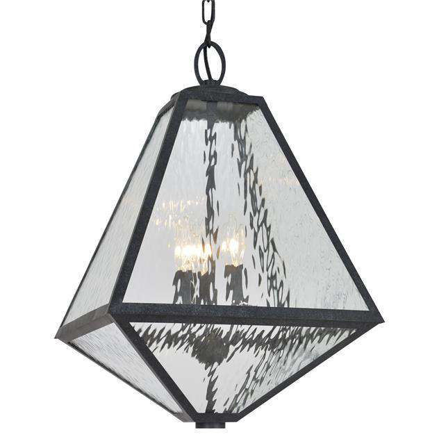 Brian Patrick Flynn Glacier 3 Light Black Charcoal Outdoor Chandelier-Crystorama Lighting Company-CRYSTO-GLA-9705-WT-BC-Outdoor Chandeliers-1-France and Son