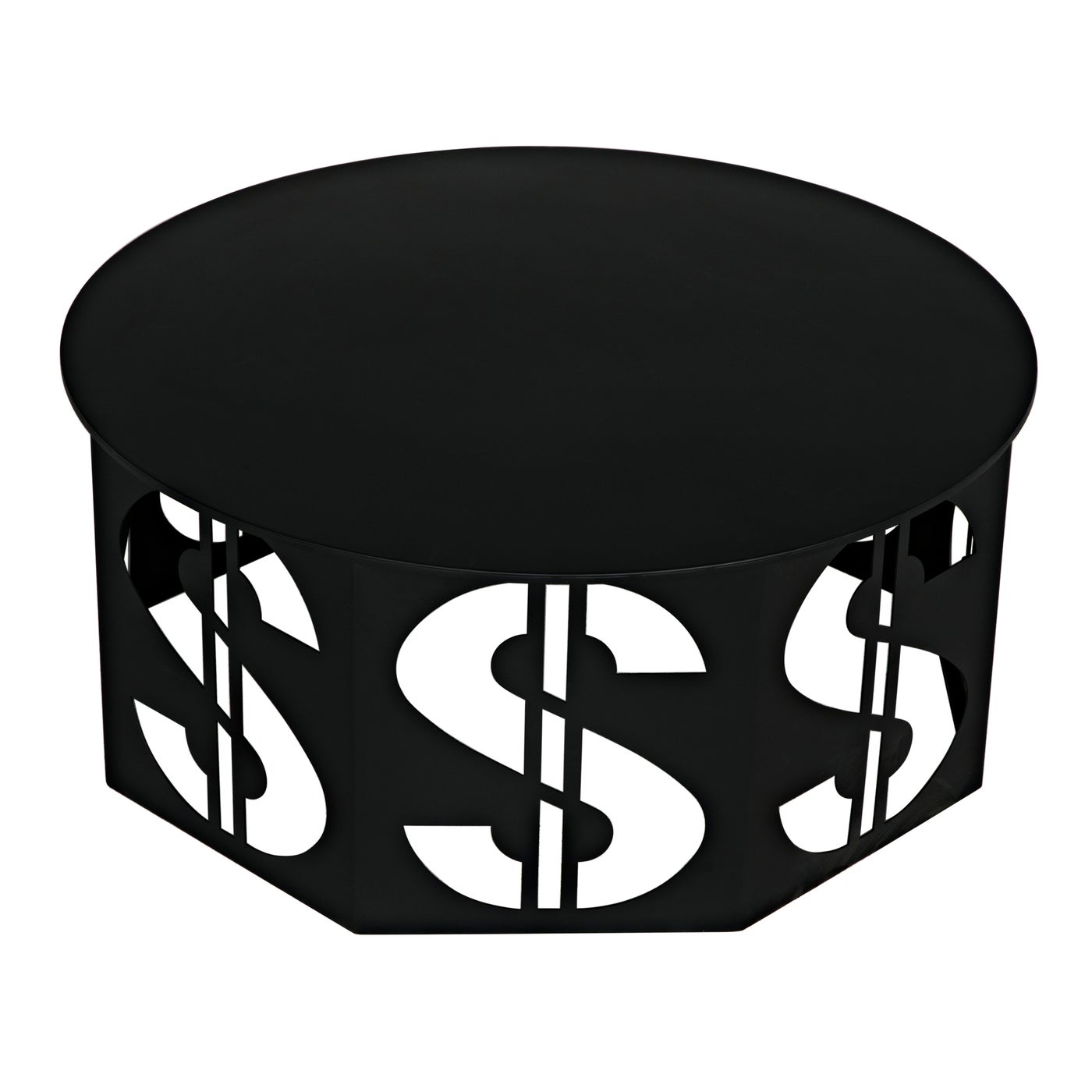 Dollar Coffee Table Black Steel-Noir-NOIR-GTAB1119MTB-Coffee Tables-1-France and Son