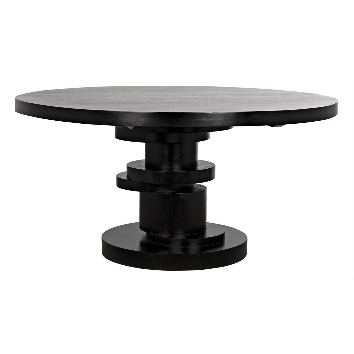 Hugo Dining Table - Hand Rubbed Black-Noir-NOIR-GTAB558HB-Dining Tables-1-France and Son