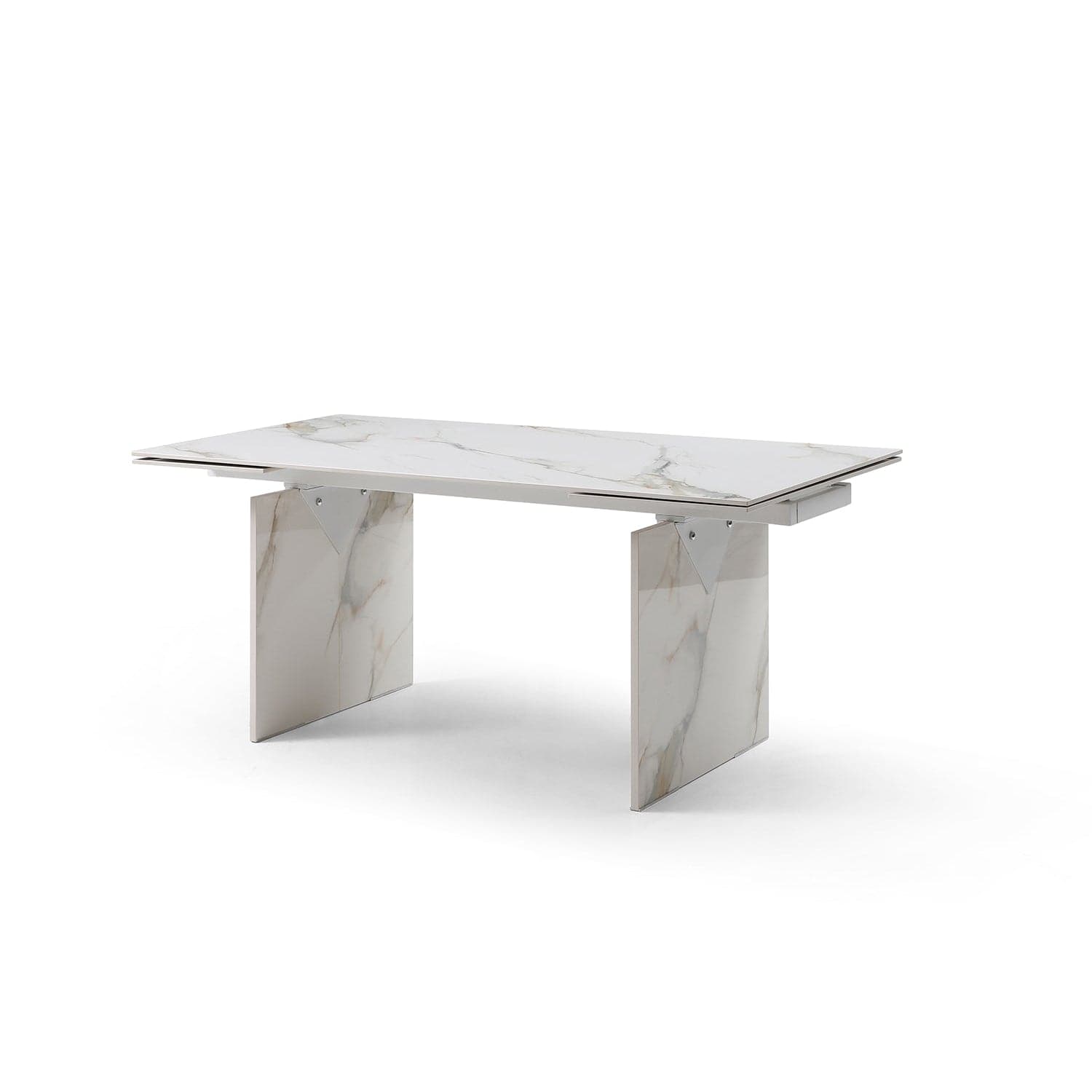 Georgia Extendable Dining Table-Whiteline Modern Living-WHITELINE-DT1930-WHT-Dining Tables-1-France and Son