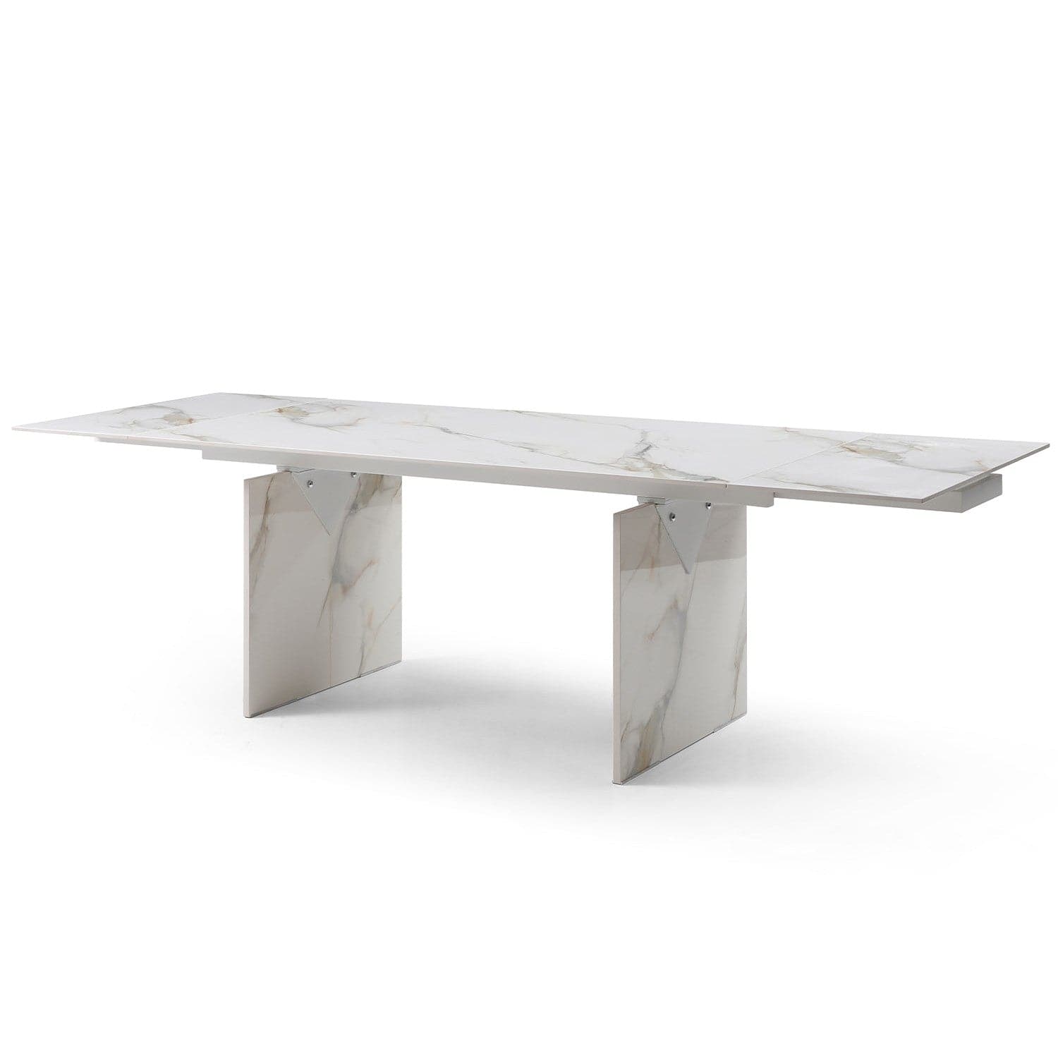 Georgia Extendable Dining Table-Whiteline Modern Living-WHITELINE-DT1930-WHT-Dining Tables-3-France and Son