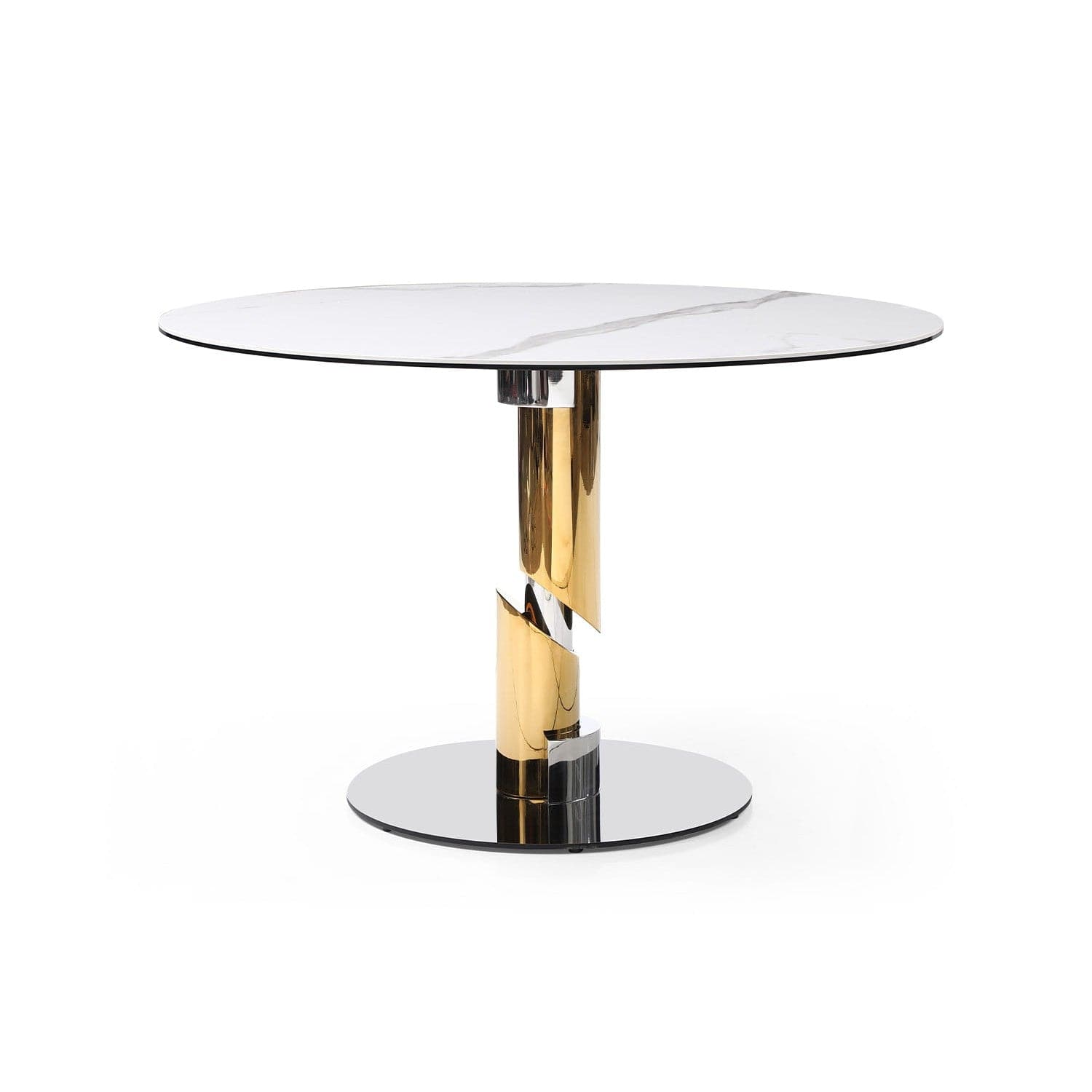 Gloria Round Dining Table-Whiteline Modern Living-WHITELINE-DT1935-WHT-Dining Tables-2-France and Son