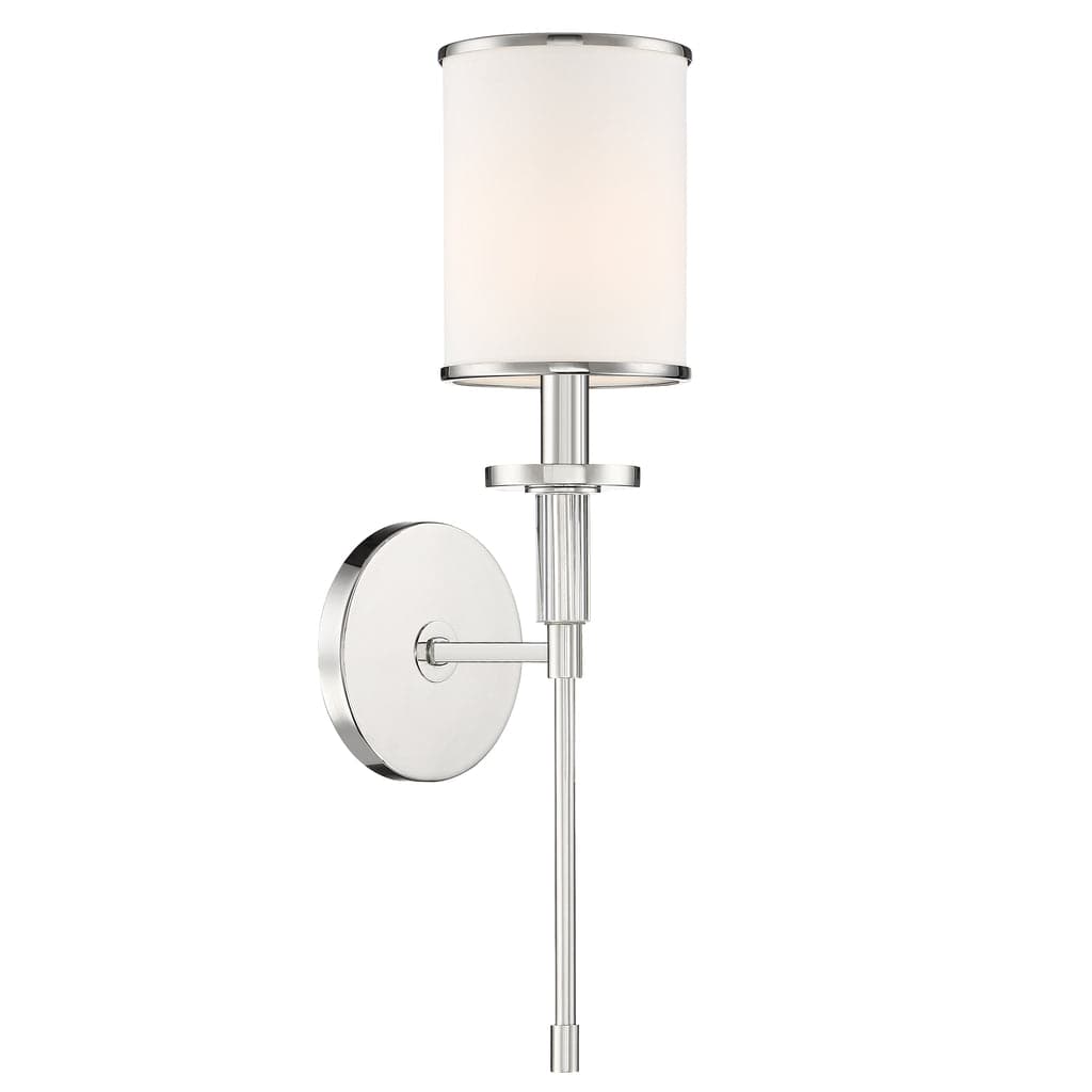 Hatfield 1 Light Wall Mount-Crystorama Lighting Company-CRYSTO-HAT-471-PN-Wall LightingPolished Nickel-1-France and Son