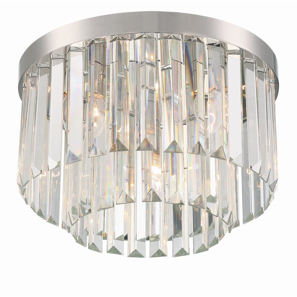 Hayes 4 Light Polished Nickel Ceiling Mount-Crystorama Lighting Company-CRYSTO-HAY-1400-PN-Flush Mounts-2-France and Son