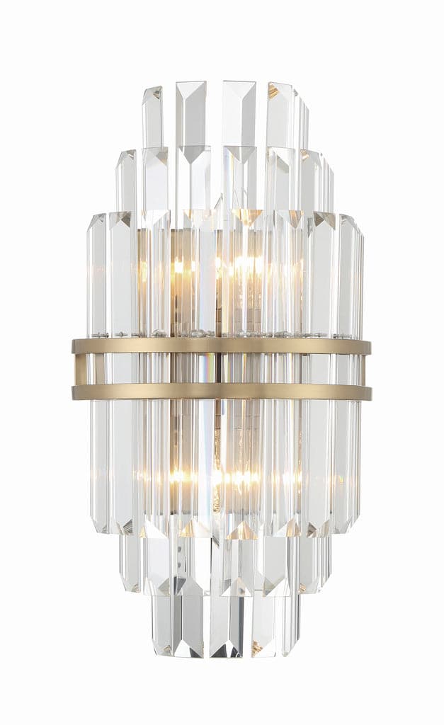 Hayes 2 Light Wall Mount-Crystorama Lighting Company-CRYSTO-HAY-1402-AG-Flush MountsAged Brass-2-France and Son