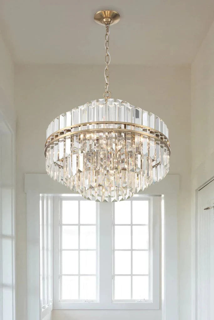 Hayes 12 Light Chandelier-Crystorama Lighting Company-CRYSTO-HAY-1405-PN-ChandeliersPolished Nickel-7-France and Son