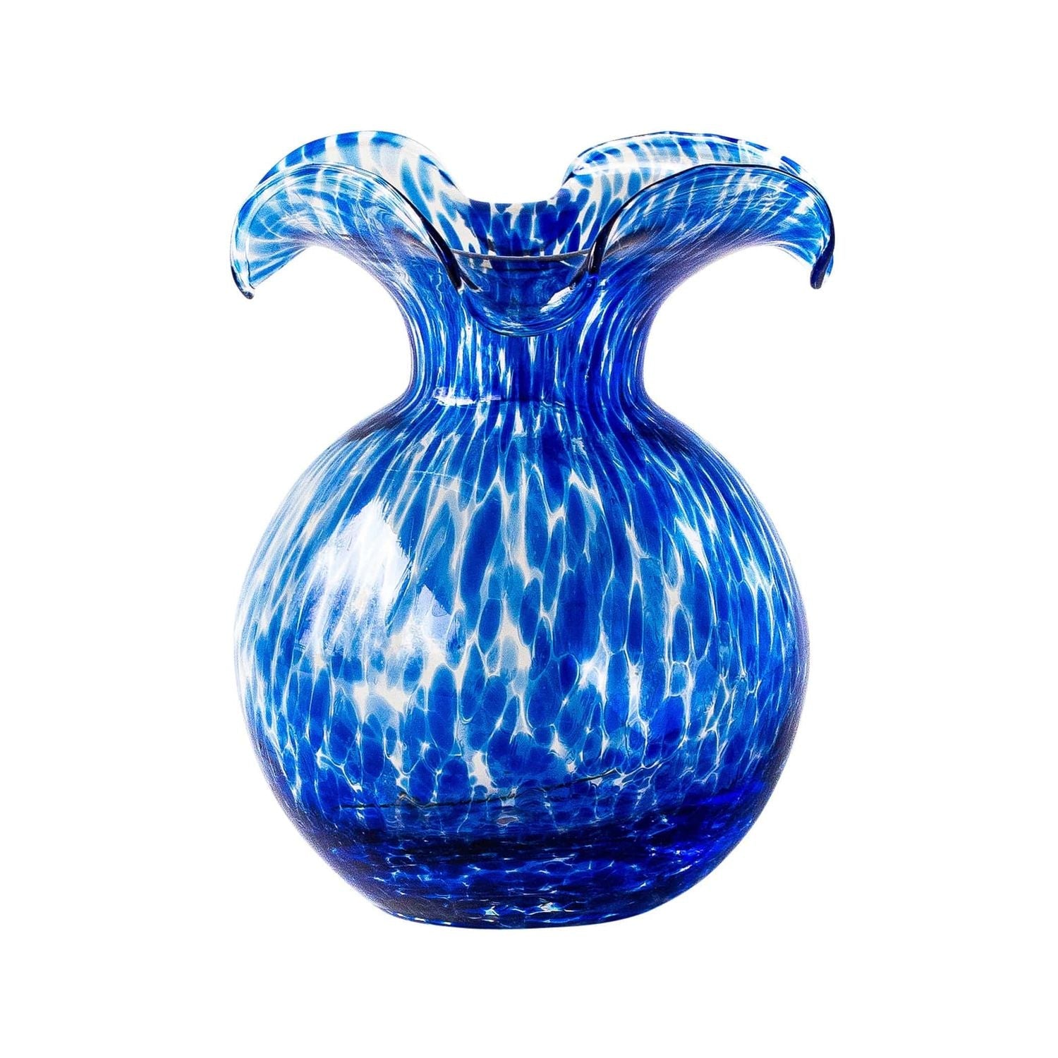 Hibiscus Glass Fluted Vase