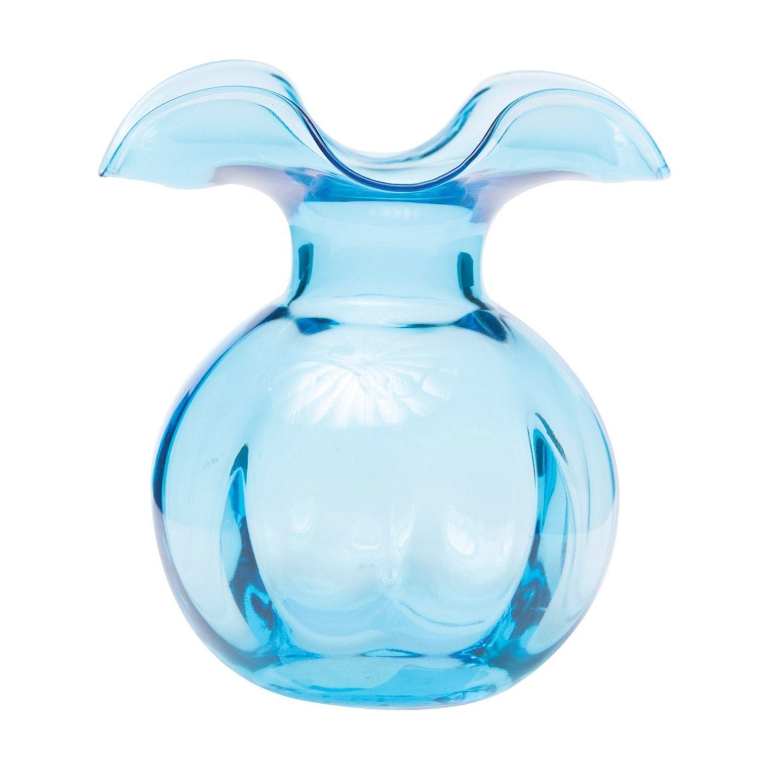 Hibiscus Glass Fluted Vase