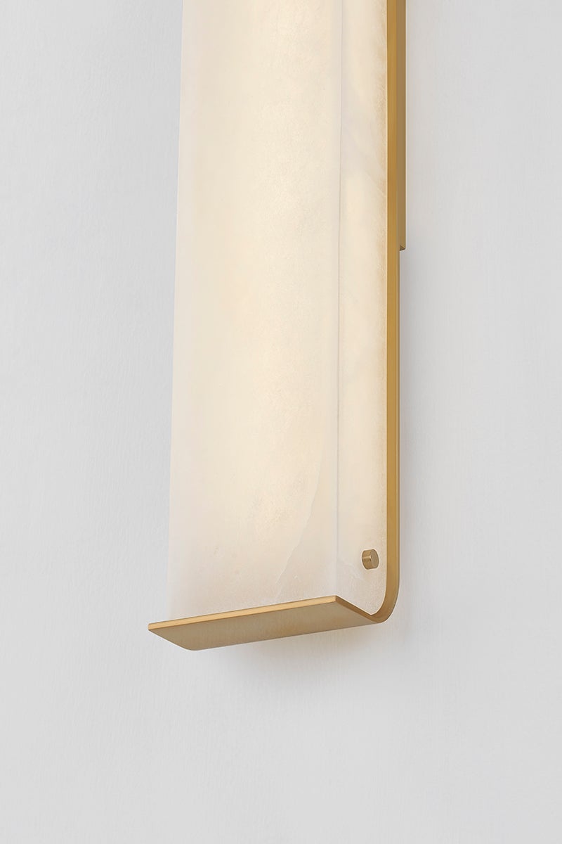 Hera Wall Sconce - Vintage Brass 4.25in Width, 26 Height