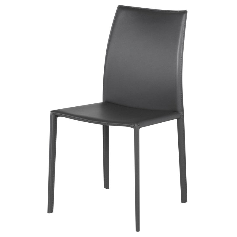 Sienna Dining Chair-Nuevo-NUEVO-HGAR240-Dining ChairsDark Grey Leather-34-France and Son