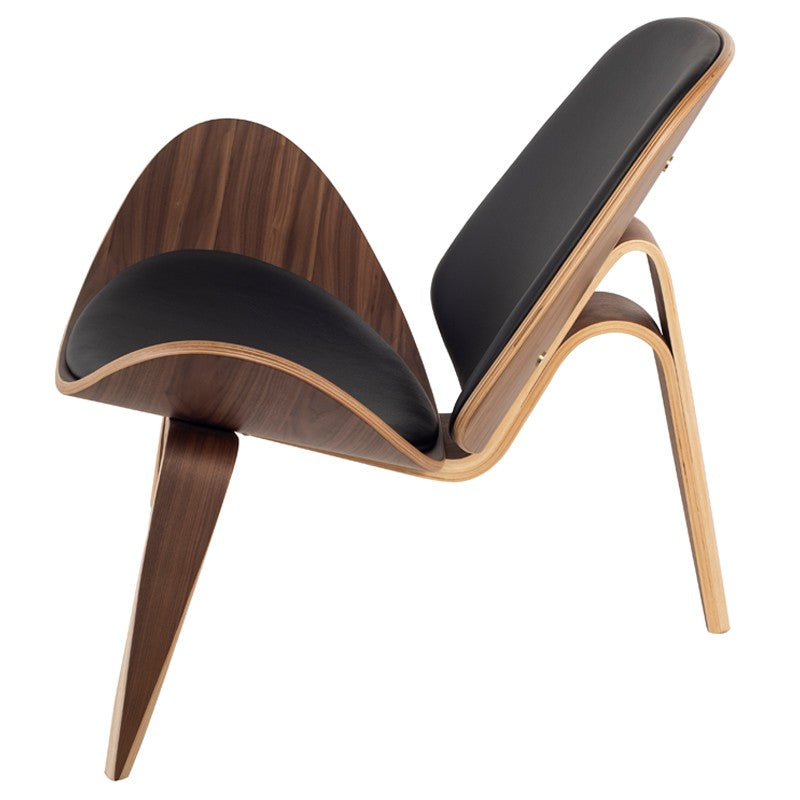 Artemis Occasional Chair-Nuevo-NUEVO-HGEM722-Lounge ChairsBlack & Walnut-4-France and Son