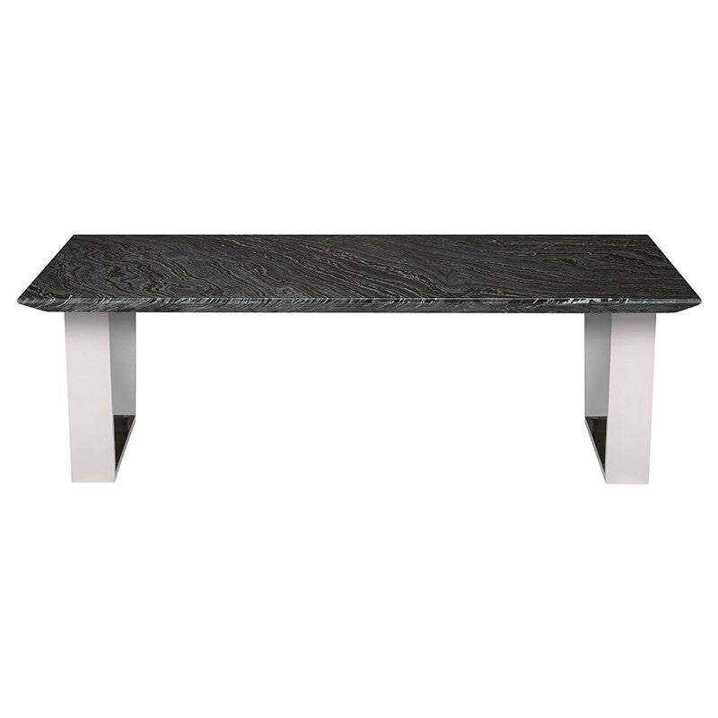 Catrine Coffee Table-Nuevo-NUEVO-HGNA309-Coffee TablesBrushed Gold Legs-Black Wood Vein-12-France and Son