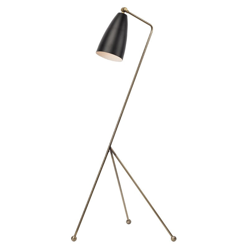 Lucille Floor Lighting - NP (SHIPS FREIGHT)-Nuevo-NUEVO-HGRA227-Floor LampsBlack & Antique Brass-7-France and Son
